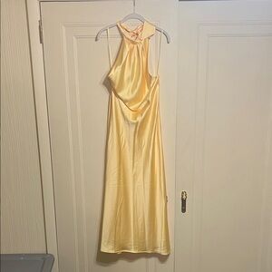 Zara Butter Yellow Halter Dress
